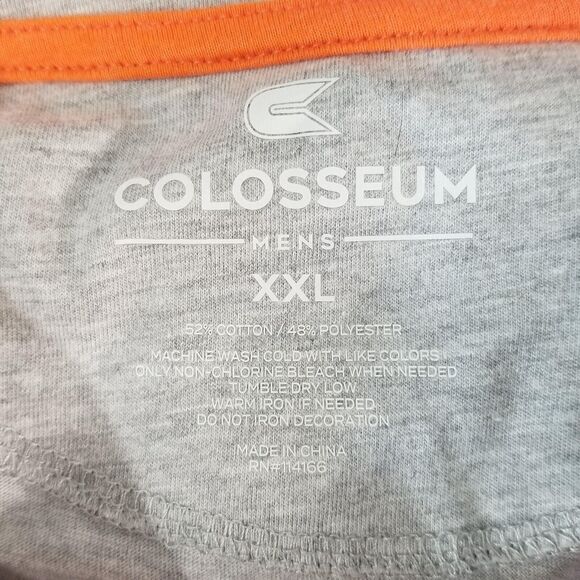Colosseum UM University of Miami polo shirt men's 2xl xxl orange gray NEW - Picture 12 of 12